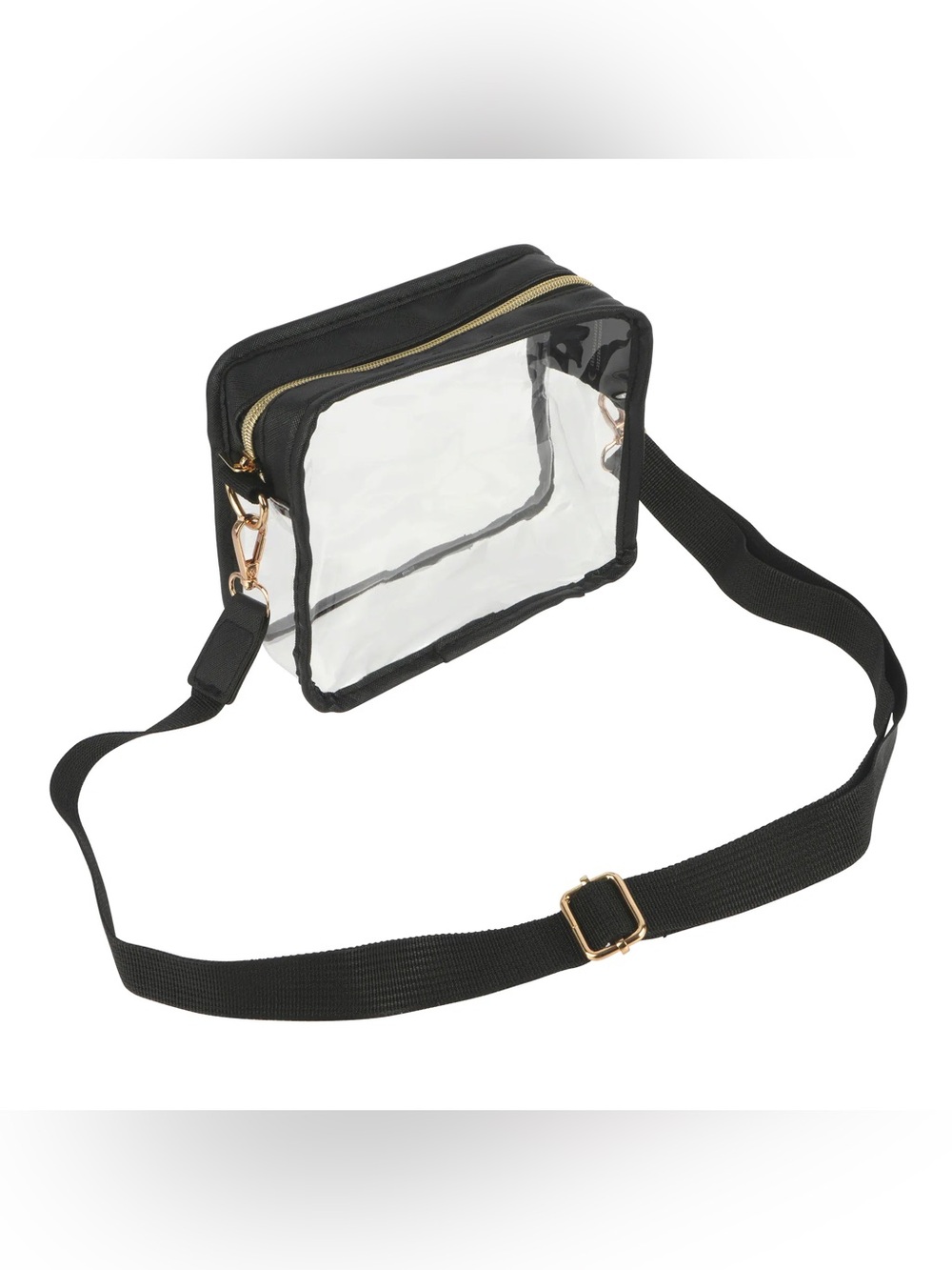 Clear Stadium Crossbody Bag - Concert & Sports Approved Black Strap-NWOT